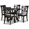 Baxton Studio Julia Grey Upholstered and Dark Brown Finished Wood 5-Piece Dining Set 168-10759-10892 - alternate 1